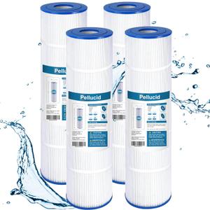 PELLUCID Filtro de piscina compatible con Hayward CX880XRE, Pleatco PA106-PAK4, Unicel C-7488, Filbur FC-1226, FC-6430, filtros fciles de instalar y limpiar con sistema de filtracin avanzado para