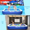 SELLOTZ Inflatable Pool for Kids and Adults, 120" X 72" X 22" Oversized Thickened Family Swimming Pool for Toddlers, Outdoor, Garden, Backyard, Summer Water Party (Large)