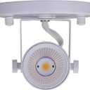 CLOUDY BAY LED Flush Mount Ceiling Spot Light,CRI90+ 8W 600lm 3000K Warm White Dimmable, Adjustable Tilt Angle Ceiling Light Fixture, White Finish