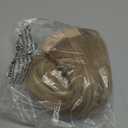 CJL HAIR 14" Short Ponytail Hair Extension Wrap Around Pony Tail Wavy Synthetic Fake Hairpiece for Women Dirty Blonde