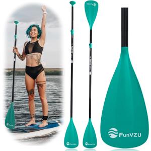 SUP Paddle, Stand Up Paddle Board Paddle Lightweight Adjustable 4-Piece Aluminium Kayak Paddles, Unique Lock Design Floating Alloy Shaft Paddle for Paddle Board (Lake Blue)