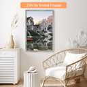 30x40 Wood Frame Gray, Rustic Natural Grey Wooden 40x30in Poster Picture Frame, Distressed 30 x 40inch Woodgrain Gallery Photo Frame with HD Plexiglass, Horizontal Vertical Wall Mounting Display 1pcs