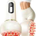 Lymphatic Drainage Massager & Anti Cellulite Massage Tool, for Legs, Arms & Belly, Body,Helps Reduce Stretch Marks & Cellulite,with Microcurrent, Light Heat & Vibration