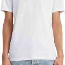 Levi's Men's Slim Fit Crewneck T-Shirt (2-Pack) (Small, White + White)