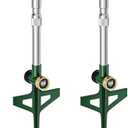 FANHAO 2 Pack Metal Lawn Sprinklers with Adjustable Telescoping Base, 3-Arm Water Sprinkler 360 Degree Rotation High-Rise Sprinkler for Large Area Coverage, Garden Watering Irrigation Sprinkler System