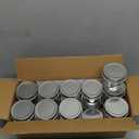 Plastic Mason Jars 4 Ounce Clear Storage Containers with Lids Small Plastic Jars for Food Storage,Canning,BPA Free (Silver, 20 Pack)