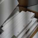 Waterproof Shower Bench, White Poly Shower Stool for Shaving Legs, Shower Chair Seat with Handles & Shower Head Holder, Plastic Bathroom Bench with Adjustable Feet for Inside Shower, Non-Slip