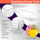ClearSpace Clear Plastic Storage Bins Perfect Kitchen Organization and Storage or Pantry Storage Fridge Organizer, Pantry Organization and Clear Storage Bins, Cabinet Organizers