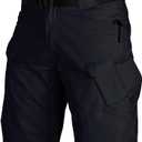 Tactical Work Shorts for Men Outdoor Casual Military Combat Hiking Cargo Shorts with Multi-Pocket (No Belt) (38, Zsdk01 Black)