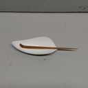 BESTonZON Porcelain Tea Scoop Set, White Porcelain Tea Vessel Ceramic Scoop Loose Leaf Scoop, Japanese Accessory Essential Tools for Chinese Kungfu Set Tray