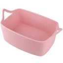 OIAHOMY Woven Basket, Gift Basket Empty with Gift Bags and Ribbons, Rope Baskets for Baby Showers, Storage Baskets with Handles for Nursery, Pet Toy Organizer - Pink (Medium: 13.5L*10W*6H)
