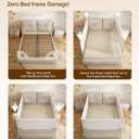 3 Piece Bed Rails for King Size Bed, No-Drill Needed Baby Bed Rail Guard for Toddlers with Height Adjustable, Thickened Child Safety Side Railing Guards/Bedrail for Kids, White/Grey, 74.8x78.7x78.7in