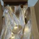 Mwellewm 17Pcs Serving Utensils, Gold Stainless Steel Serving Spoons, Slotted Spoon, Fork, Tongs, Cake Pie Server, Soup Spoon, Metal Buffet Banquet Cutlery Set for Parties Entertaining Catering