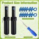 4 Pack Sprinkler Heads with Screwdriver Set, 5000 Gear Drive In-Ground Rotor Heads,3/4 Inch Pop-Up Lawn Garden Irrigation Sprinkler System, 25° to 360° Pattern, 25-50ft Spray Distance