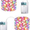 Joomer LED Fairy Lights Battery Operated, 2 Pack Each 16FT 50 LED Cuttable Starry Lights with Timer for Bedroom, Parties, Wedding Christmas Indoor Decor (Multicolor)