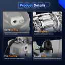 ECCPP A/C Compressor with Clutch 2013-2017 for Honda for Accord 2.4L AC Compressor