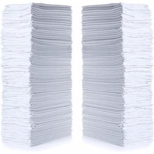 Simpli-Magic Cotton Shop Towels 14"x12" (145 Pack)  Reusable Cleaning Shop Rags for Automobiles, Industries, Garage and Homes (White)