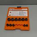 XEWEA Professional 14PCS Bolt Extractor Set, 3/ 8" Drive Impact Stripped Bolt Remover Socket Set for Removing Damaged Broken Rounded Off Bolt & Nut, Impact Grade Cr-Mo Steel with Case Father's Day Gift