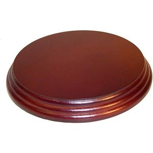 National Artcraft 6" Round Wood Display Base - Walnut Finish (Pkg/1)