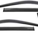 Side Window Visor 6 Piece Set for Toyota RAV4 2019 2020 2021 2022 2023 2024 Safe RAIN Out-Channel Guard Deflector Window Deflectors Vent Deflectors (for RAV4 19-24 6-Piece Chrome)