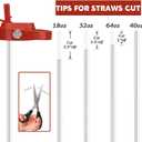 Straw Lid for Hydro Flask Wide Mouth,2PACK Lids with Straw for Hydroflask 12 16 18 20 32 40 oz Wide Mouth,Leak-Proof Drinking Cap with Flexible Handle,Top Sport Bottle Lids with Lid Brush (Black+Red)