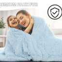 BENRON Soft Light Blue Throw Blankets for Bed Couch Sofa Washable, 60"x80"