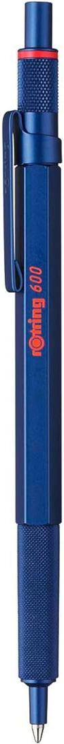 rOtring 600 Ballpoint Pen, Medium Point, Black Ink, Blue Barrel, Refillable
