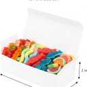 Sunnda Small Gift Boxes, 7 1/8" x 3 3/8" x 2", White, 40 Pack | Food Grade Cardboard, Standard 1 Lb. Candy Boxes, Ideal for Small Gifts