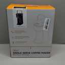 Single Serve One Cup Coffee Maker, for K Cups and Grounds, Mini Coffee Maker with Portable Handle, 6 to 12 Oz Brew Size, for Travel, Camping, Office, RV and Dorm, 120V, Black and Gold