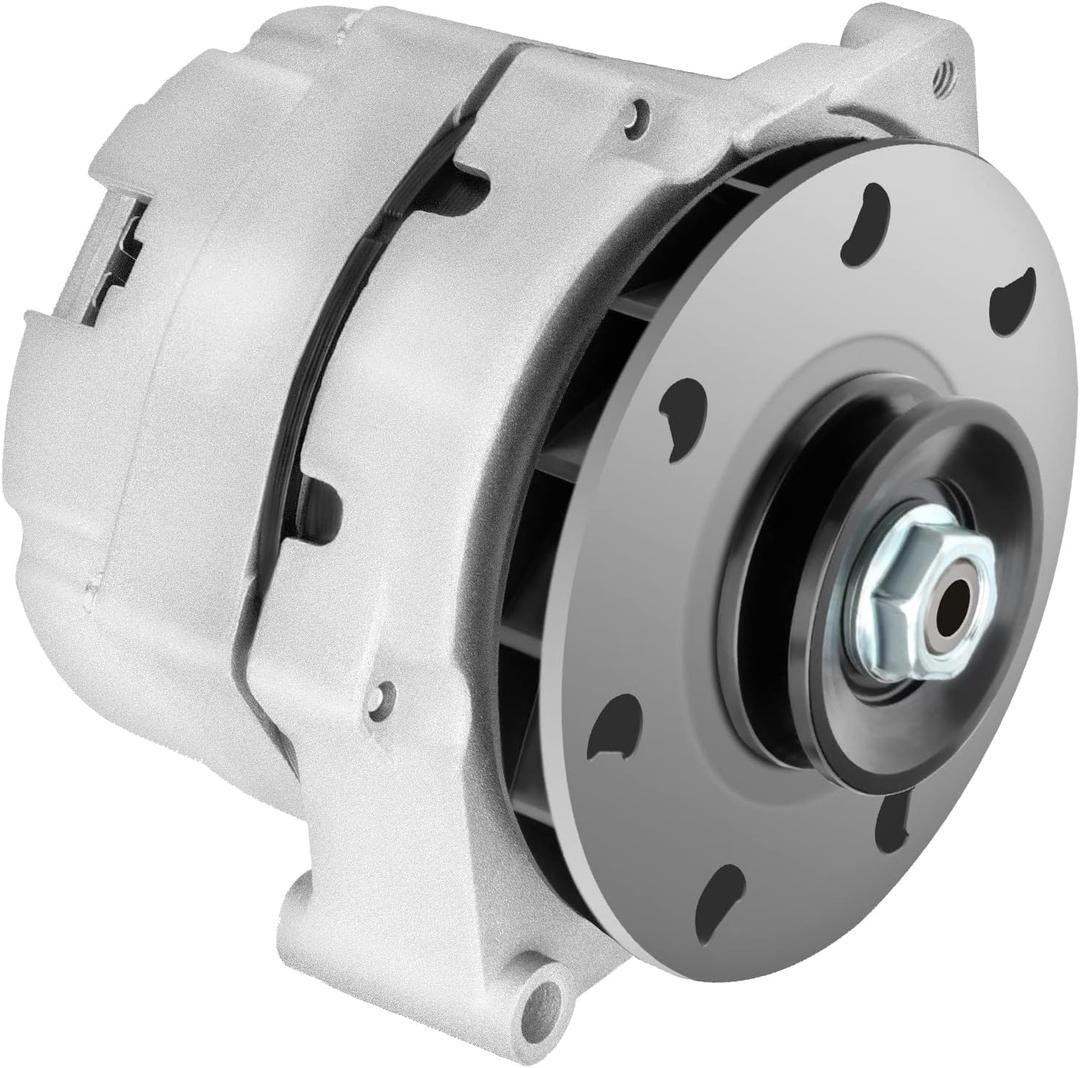 SCITOO 94 Amp One Wire Alternator Fits for Delco 12SI - High Output 12V 1-Wire w/ 1-Groove Pulley - Replaces OEM 7272-12 7273-12 7294-12