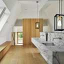 2 Pack 1 Light 5.7 Inch Hanging Gold Farmhouse Indoor Kitchen Island Black Gold Lantern Cage Finish Pendant Light for Kitchen Island Over Sink Dining Room Adjustable Length UL Certification