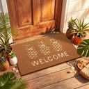 Jenaai Tropical Welcome Doormat, 16x29 Inch Pineapple Front Door Coir Mat