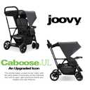 Joovy Caboose UL Sit and Stand Double Stroller with Bench Seat and Standing Platform, Plentiful Storage, Auto-Lock Quick-Fold, and Extended Sun Canopy, Jet