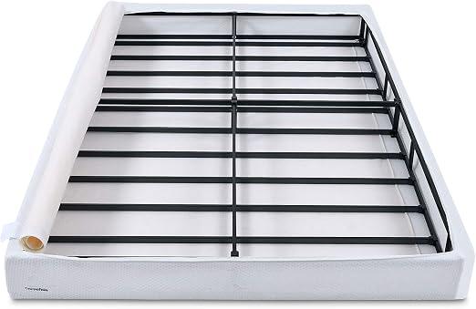 Amazon Basics Smart Box Spring Bed Base, 5-Inch Height Mattress Foundation, Tool-Free Easy Assembly, Metal Support, Full, 74" x 53"