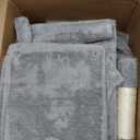 Heybly Cat Tree with Toy, Cat Tower Condo for Indoor Cats, Cat House with Padded Plush Perch, Cozy Hammock and Sisal Scratching Posts, Light Gray HCT004SW