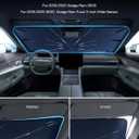 Windshield Sun Shade Umbrella for Dodge Ram 2500/3500 2019-2025 with 5 Inch Wide Sensor 2019-2025. Foldable Umbrella Sunshade with Silver Heat Shield to Keep Cool UDS