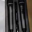 LUVUMVLT Wireless Microphones, Dual Handheld Dynamic Mic with UltraStable Rechargeable Receiver | 200ft Freedom |Zero Dropouts | 40H Duration |Plug and Play| Karaoke Microphone for Singing, Meeting