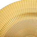 Hiceeden 12 Pack Gold Charger Plates for Dinner Plates, 13" Round Plastic Chain Shaped Charger Service Plates, Decorative Chargers Bulk for Table Setting, Wedding, Party, Event
