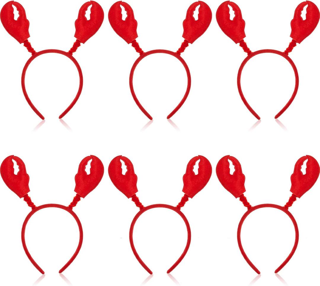 Waydress Crab Headbands, Red Crayfish Lobster Claws Headband, Hair Hoop, for Cosplay, Seafood Lovers
