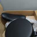 Drafting Chair Big Cushion Rolling Stool with Back, Tall Shop StoolRolling Chair with Footrest for Studio, Workshop, Classroom, Lab, Counter, Home Office (Black)