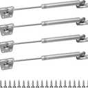 4Pcs 100N/22 lb Hydraulic Support Cabinet Hinge Soft Close Lid Supports & Buffer Telescopic Cabinets Door Gas Spring Glue Head Supports 11.4" Length Safety Struts Lift