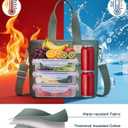 Capolo Insulated Lunch Box for School - Large Thermal Lunch Bag Women with Removable Shoulder Strap, Reusable Lunch Cooler Tote Bags Purse for Adults Work, Picnic, Hiking, Beach, Travel, LargeGreen