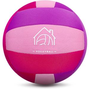 Soft Indoor Volleyballs for Practicing Inside House and Yard, Safe and Silent Volleyball for Girls Boys Kids Youth Beginners Training Birthday Christmas Easter Gifts (Size 5, Pink)