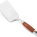 Stainless Steel Spatula Turner, Vayvnt Heavy Duty Metal Griddle Spatula for Cast Iron, Kitchen Flipper for Turning Serving, Beveled Edge & Wooden Handle, Great for Egg, Pancake, Fish, Cake, Burger