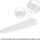 FAITHSAIL 4FT LED Wraparound 40W 4 Foot LED Shop Lights for Garage, 4400lm 4000K Neutral White, Wrap Light, 48 Inch Light Fixtures Flush Mount Office Ceiling Lighting, Fluorescent Tube Replacement