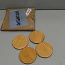 uxcell 4Pcs Bamboo Cup Lid 3.58 Inch, Cup Cover Coffee Mug Cover Tea Glass Drink Cup Lid, Reusable Wooden Round Cup Lid for Keeping Warm