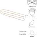 KAI Top Eyeglass Chain Sunglasses Chain Fashion Glass Bead Mask Lanyard Chain Face Mask Chain for Women Men (Champage)