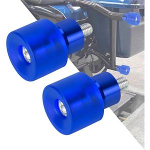 HDBUBALUS Motorcycle Decorative Wheel M12 Screw Rotatable Crash Bar End Sliders Engine Guard Collision Protector Fit for Harley Saddlebag Guard Engine Guard Bar 2Pcs (All Blue)