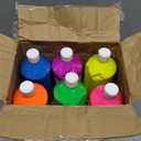 milo Fluorescent Acrylic Paint Set of 6 Colors | 32 oz Bottles| Student Neon Colors Acrylics Painting Pack | Glows UV in Black Light | Non-Toxic Art & Craft Paints for Artists, Kids, & Hobby Painters | Made in USA