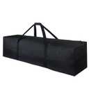 TOPDesign 1-Pack 46 Inch Extra Large Zippered Duffel Bag for Travel Camping Sports Equipment Storage, Waterproof Foldable Luggage Bag with Padded Handles (Black)